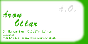 aron ollar business card